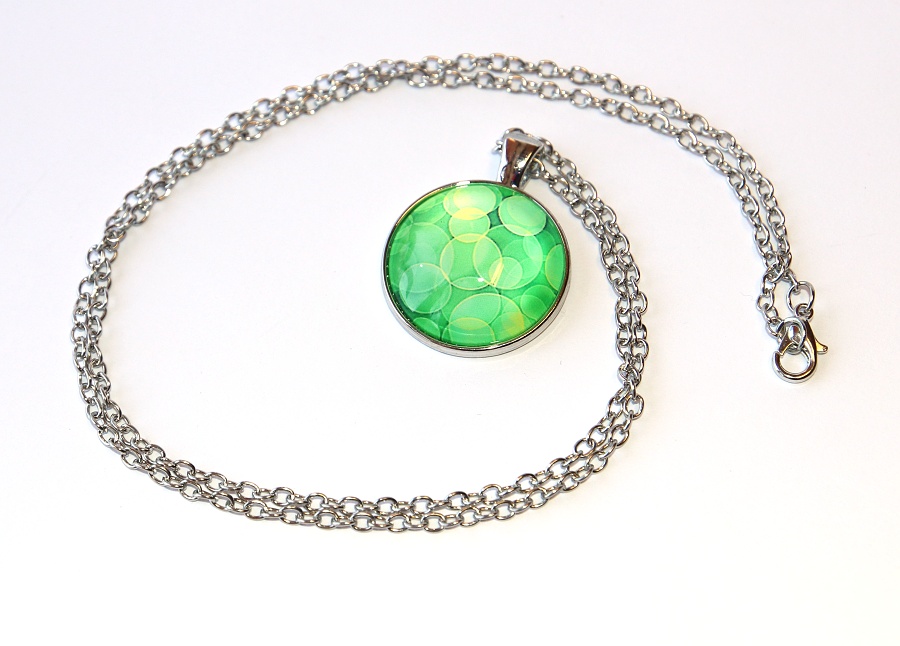 Řetízek Fashion Jewerly - Amulet Zelené bubliny, Lehkost, Bubble Dream 3186