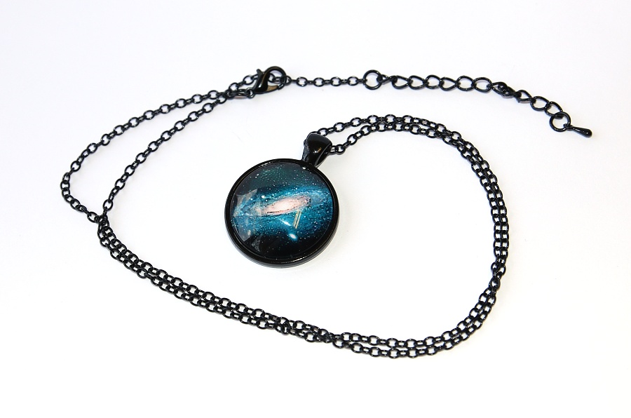 Řetízek Fashion Jewerly - Amulet Galaxie ve Vesmíru, Nebula, Spirála v nekonečnu, Love Space 3193