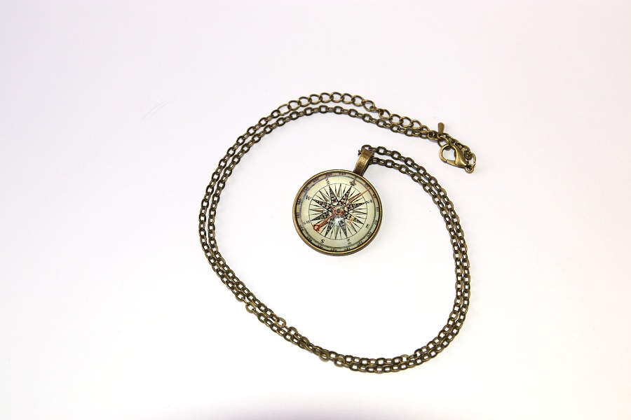 Řetízek Fashion Jewerly - Amulet Kompas, Vím kde je můj směr, Jdu si za svým cílem, Dobrodružství 3195