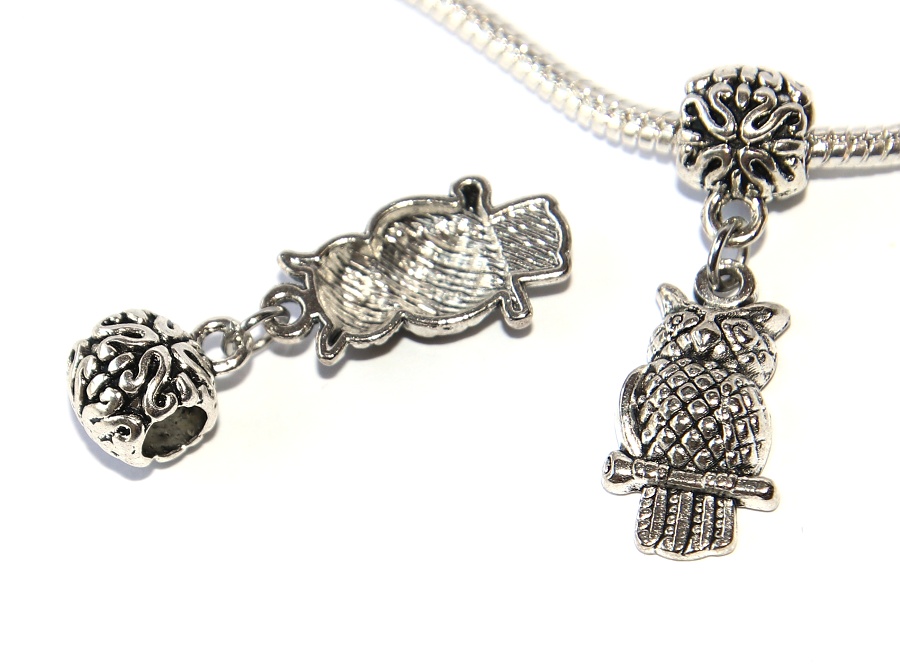 Korálek Fashion Jewerly - Přívěsek Sedící sova, Příroda, Zvířata, Moudrost, Owl 3214