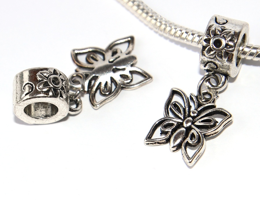 Korálek Fashion Jewerly - Přívěsek Motýl, Příroda, Zvířata, Hmyz, Butterfly 3225