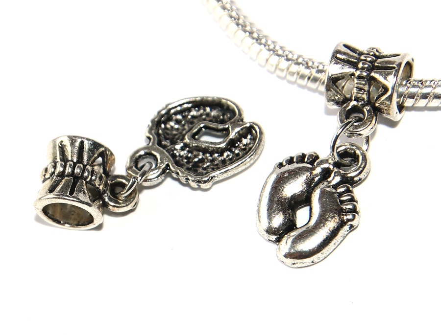 Korálek Fashion Jewerly - Přívěsek Šlápoty, Stopy, Chodidla, Pohyb, Zábava, Feet  3232