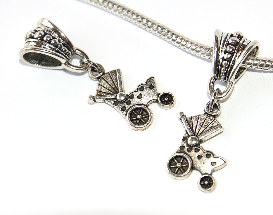 Korálek Fashion Jewerly - Přívěsek Kočárek, Rodina, Děti, Štěstí, Baby buggy 3273