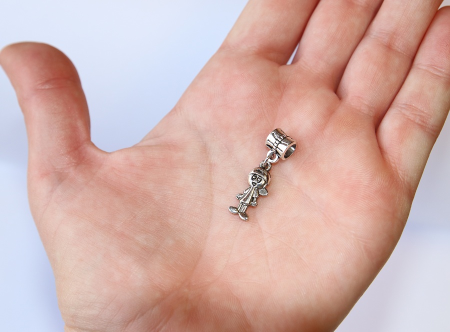 Korálek Fashion Jewerly - Přívěsek Chlapeček s kšiltovkou, Panáček, Děti, Rodina, Štěstí, Happy Boy 3274