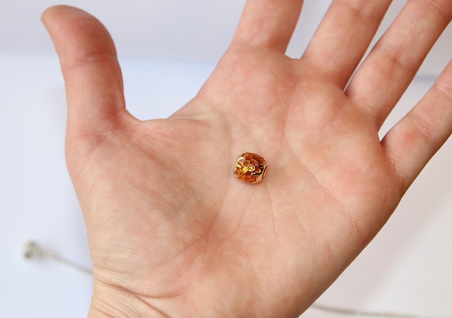Korálek na náramek Fashion Jewerly - Včelí plástve, Včelka, Med, Zvířata, Příroda, Bee 3287