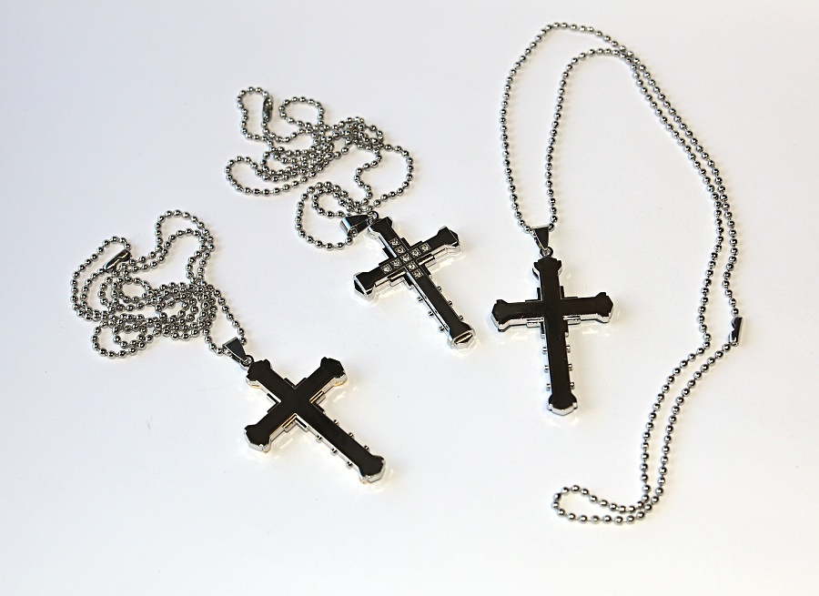 MR Kuličkový řetízek, nerezový, Kříž decentně zdobený, Nejen pro muže, Blíže k Bohu, Cross, Love my soul 3336