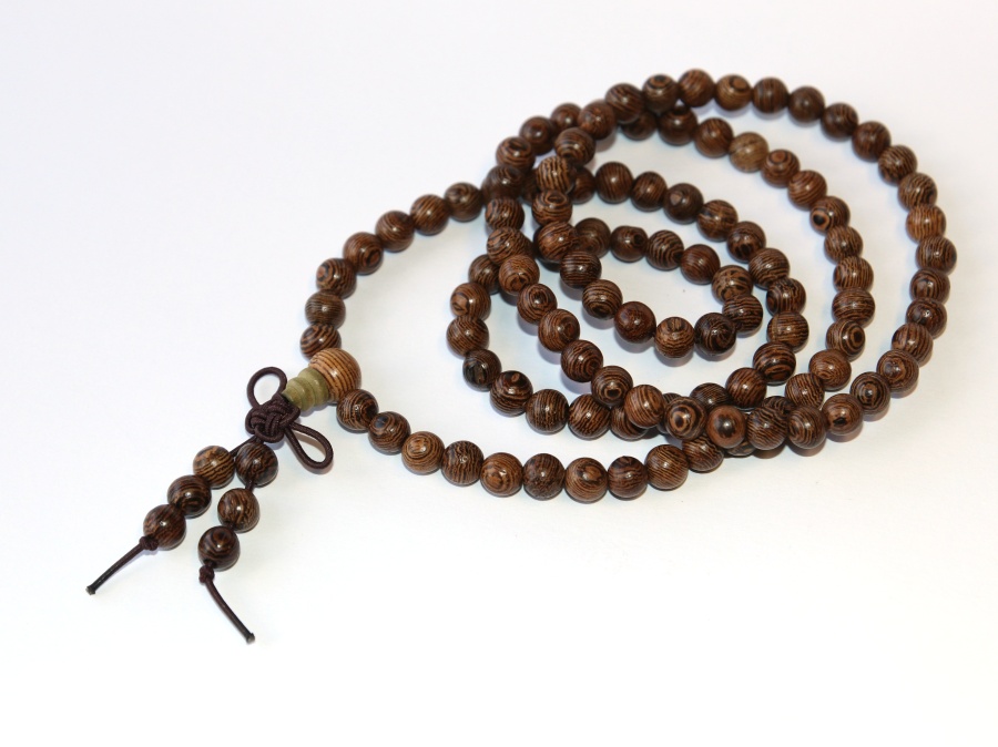 MR Náramek/náhrdelník - Buddha modlitba, Meditace, Yoga Life, 108 santalových korálků 3347