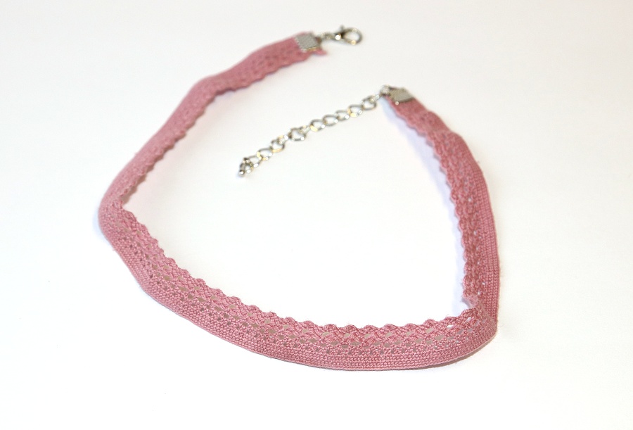 JoyKa Choker, náhrdelník okolo krku, Originalní jediné kusy s příběhem - Něžná, růžová krajka, Staročeská Dívčina, Santiago de Compostela, Cutie for life 3352