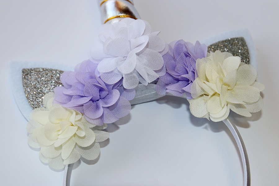 Čelenka Dětská, Dívčí Fashion Jewerly - Jednorožec, Ouška a květinky, Malá princezna 3403