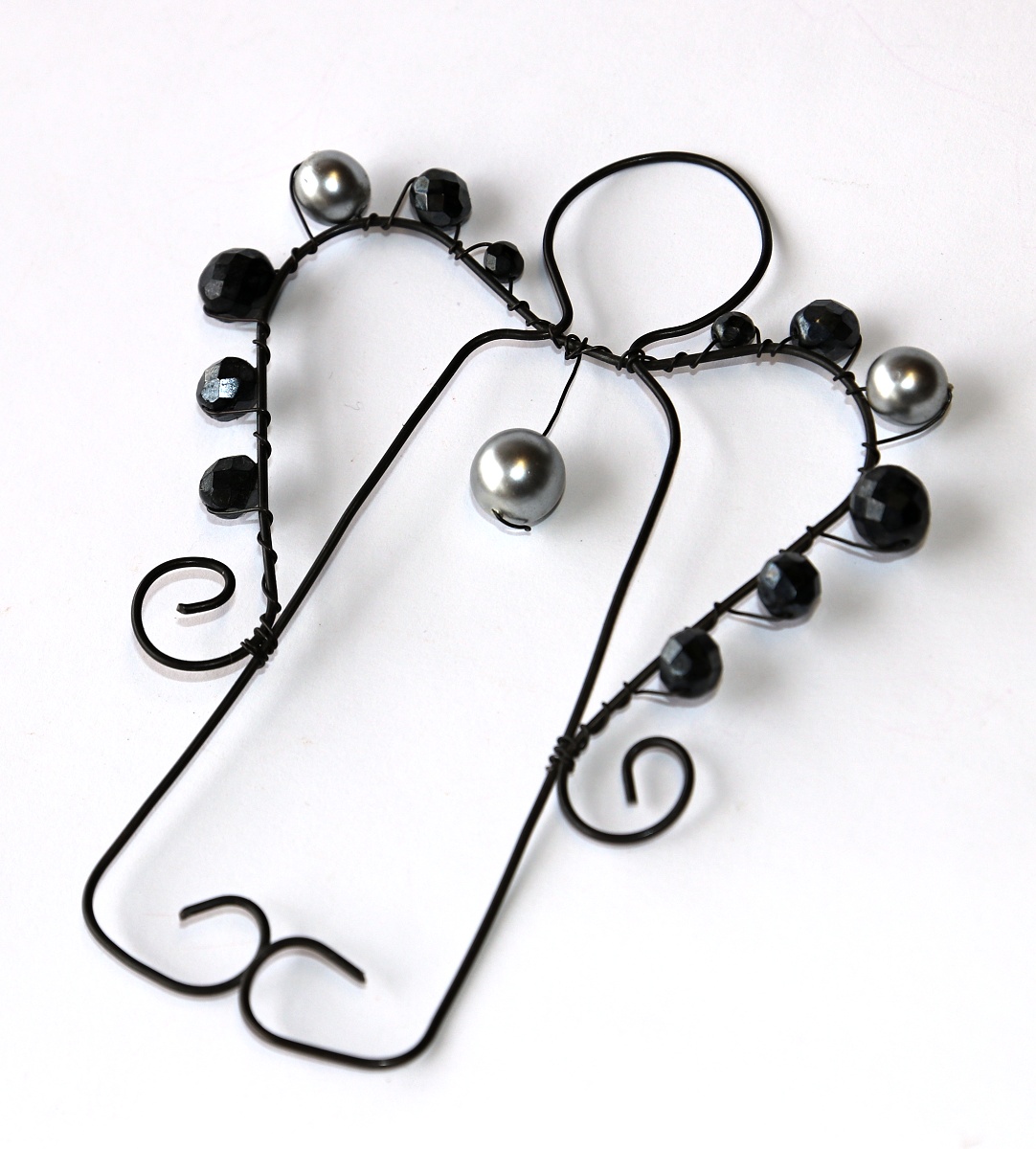 JoyKa Original - Drátkovaný Anděl, Zdobený - Skleněné perly, voskované, různé barvy, Simple (3497)