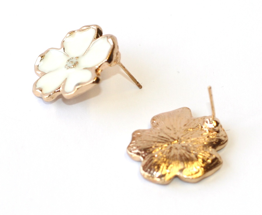 Náušnice Fashion Jewerly - Bílý jasmín 1154
