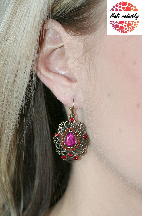 Náušnice Fashion Jewerly - Ethnic rose drops 120