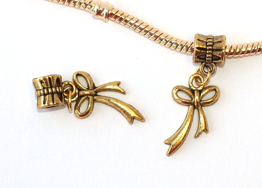 Korálek Fashion Jewerly - Přívěsek Mašlička Zlatá 1351