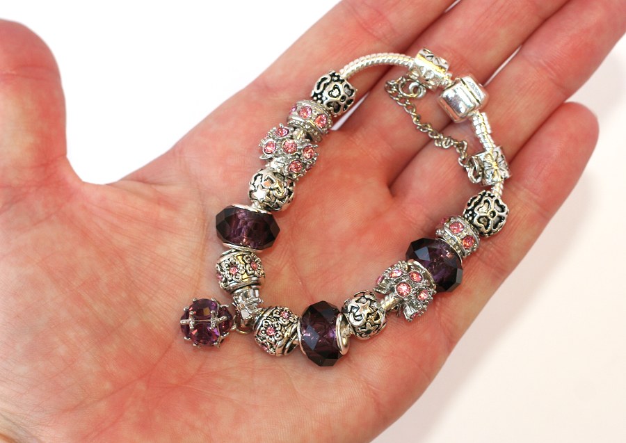 Korálek na náramek Fashion Jewerly - Fialová kráska 1585