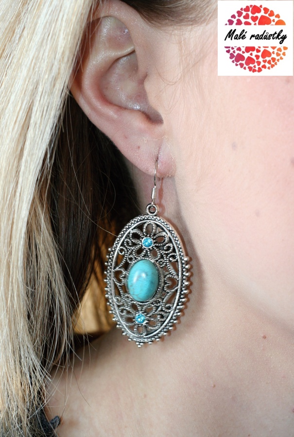 Náušnice Fashion Jewerly - Tibetský ovál 147