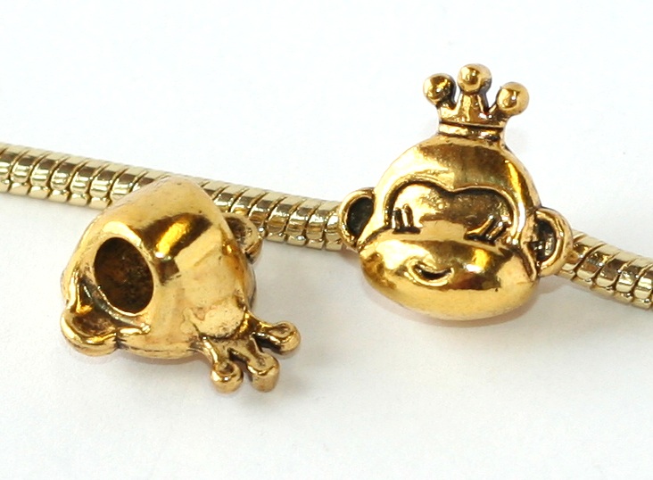 Korálek na náramek Fashion Jewerly - Zlatá opička, princezna opice 1681