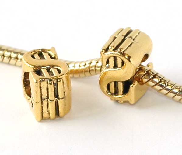 Korálek na náramek Fashion Jewerly - Dollar, dolar, peníze 1688