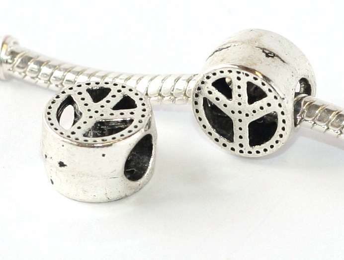 Korálek na náramek Fashion Jewerly - Znak míru, Peace, láska, love 1702