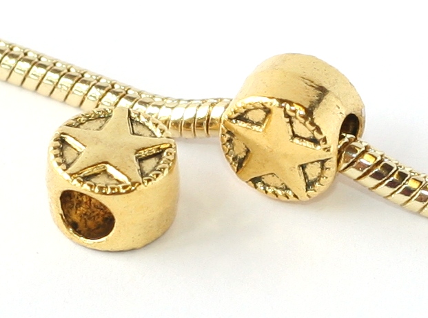 Korálek na náramek Fashion Jewerly - Hvězda, hvězdička, gold star 1711