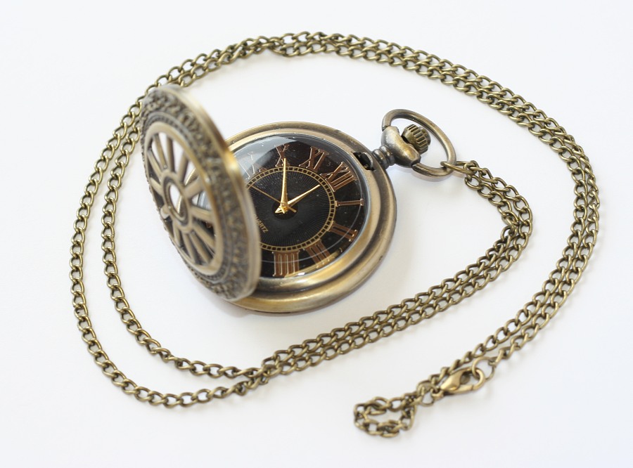 MR kapesní, otevírací hodinky na řetízku - Antique Retro Elegant Man 1767