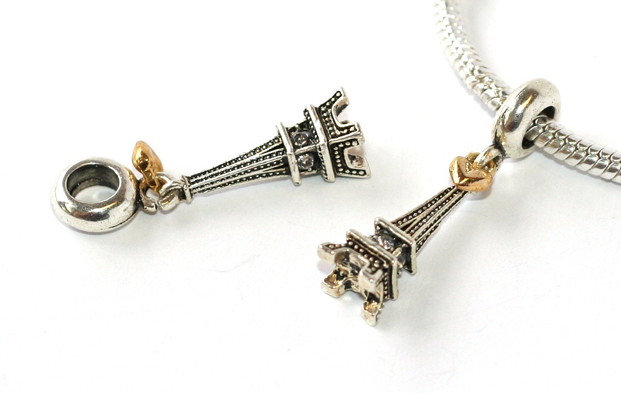 Přívěsek na náramek Fashion Jewerly - Eiffelova věž, Paříž, Love Paris 1810
