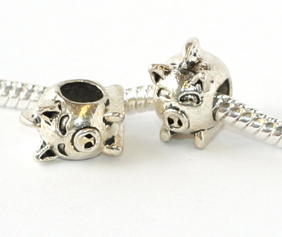 Korálek na náramek Fashion Jewerly - Prase, prasátko pro štěstí 1875