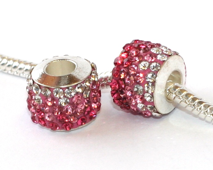 Korálek na náramek Fashion Jewerly - Růžová dáma, Deluxe Pink Shamballa 1949