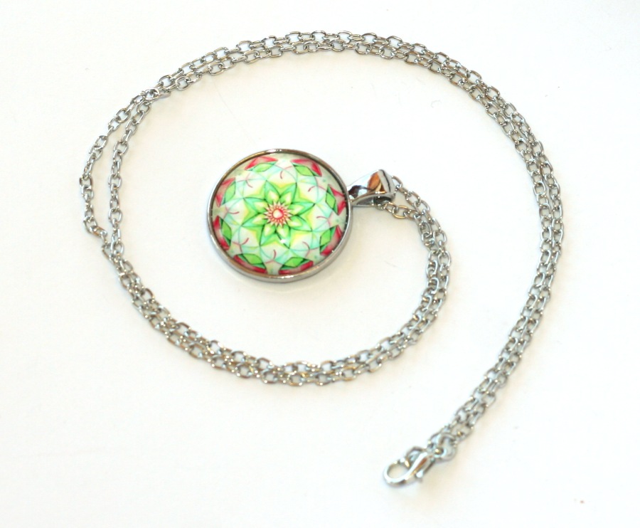 Řetízek Fashion Jewerly - Amulet Mandala, Květ, Lotos, Yoga, Namaste 2070