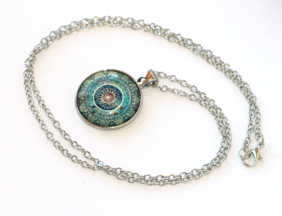 Řetízek Fashion Jewerly - Amulet Mandala, Květ, Meditace, Yoga, Namaste 2074
