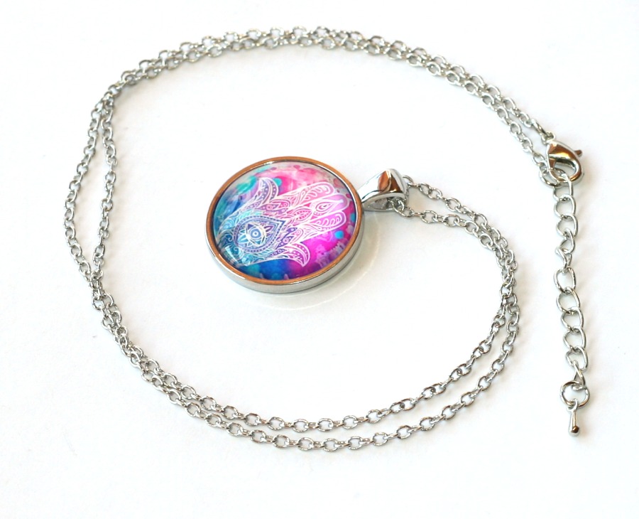Řetízek Fashion Jewerly - Amulet Ruka Fátimy, Hamsa, Boží ochrana 2091