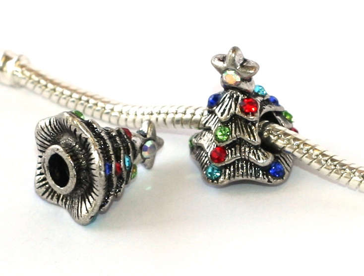 Korálek na náramek Fashion Jewerly - Vánoční stromeček s hvězdou 2096