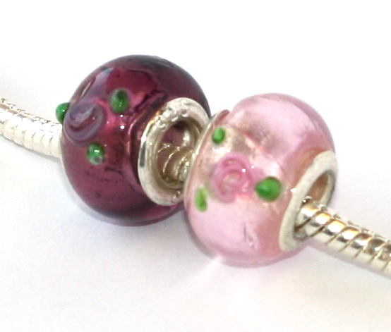 Korálek na náramek Fashion Jewerly - Květinová víla s perletí, Romance 2102