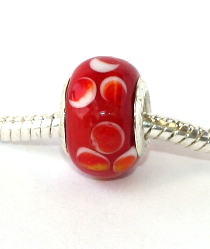 Korálek na náramek Fashion Jewerly - Skleněný Happy Style s putíky 2105