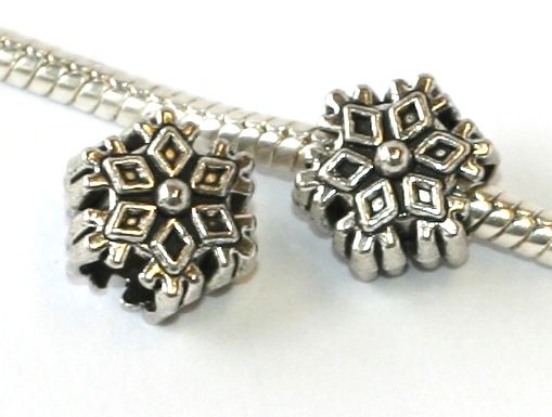 Korálek na náramek Fashion Jewerly - Hvězda, sněhová vločka 2179