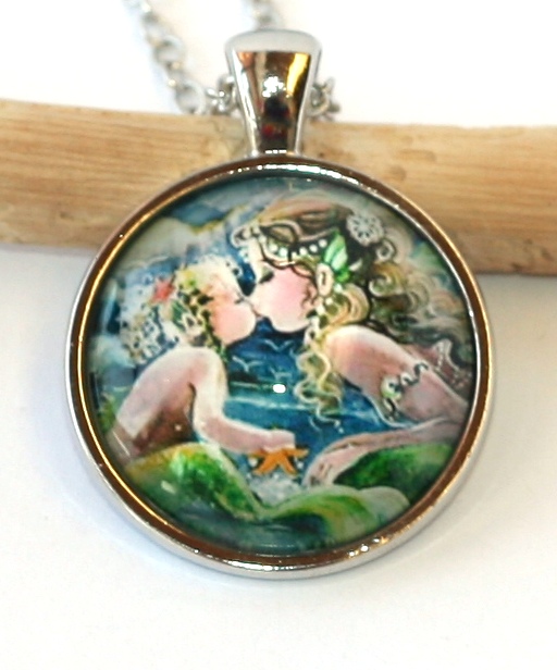 Řetízek Fashion Jewerly - Amulet Mořská víla, Maminka líbá dítě, Láska 2191