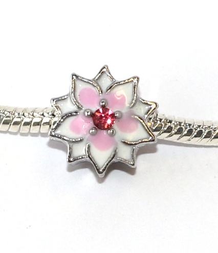 Korálek Fashion Jewerly - Romantická princezna, Enamel květina, Lilie, Lotus, Jasmín 2306