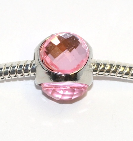 Korálek na náramek Fashion Jewerly - Růžová kráska plná třpytivých odlesků 2326