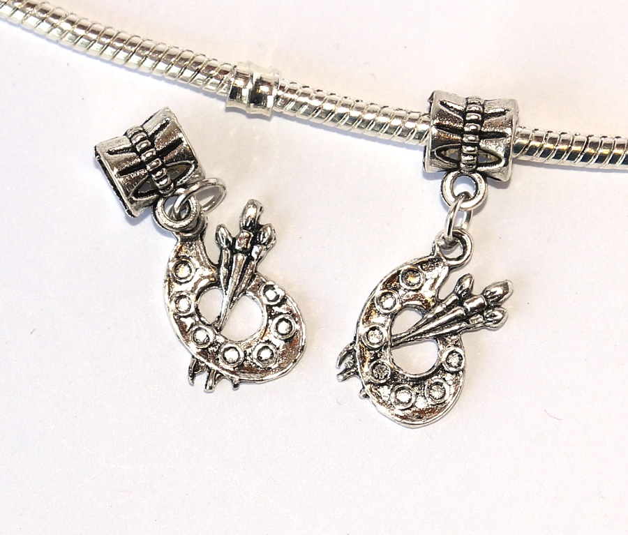 Korálek Fashion Jewerly - Přívěsek Malířská paleta a štětce, Obraz, Malování 2363