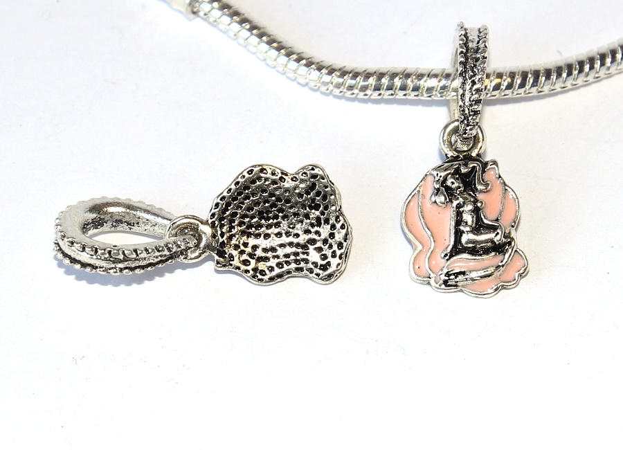 Korálek Fashion Jewerly - Přívěsek Víla v růžovém obláčku, Krásná panna 2390