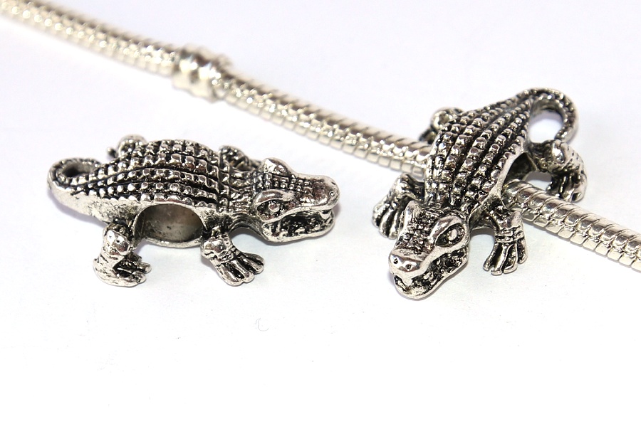 Korálek Fashion Jewerly - Drsný Krokodýl, Bažina a močál, Love Crocodile 2398