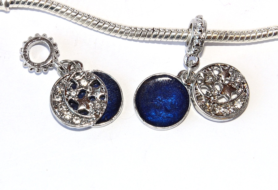 Korálek Fashion Jewerly - Přívěsek Hvězdy a měsíc, Noční obloha, Měsíční krasavice 2455