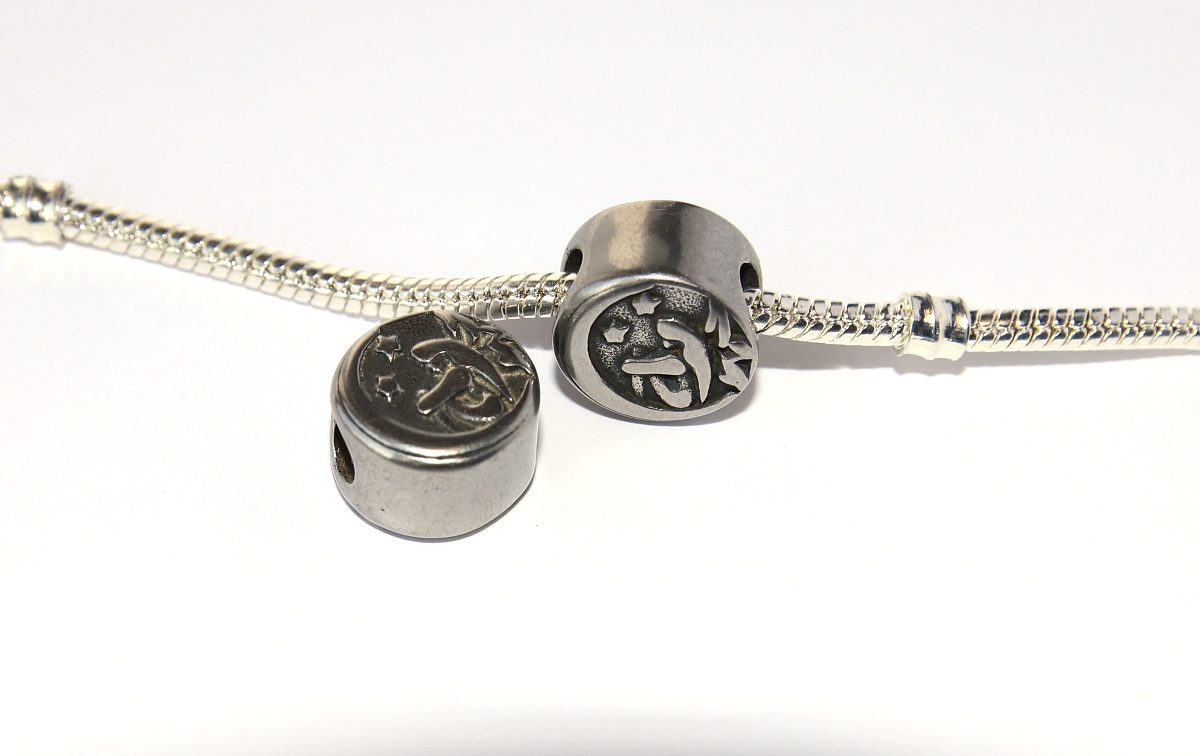 Korálek nerezový Fashion Jewerly - Anděl, Víla, Dívka s hvězdami a měsícem, Love Angel 2466