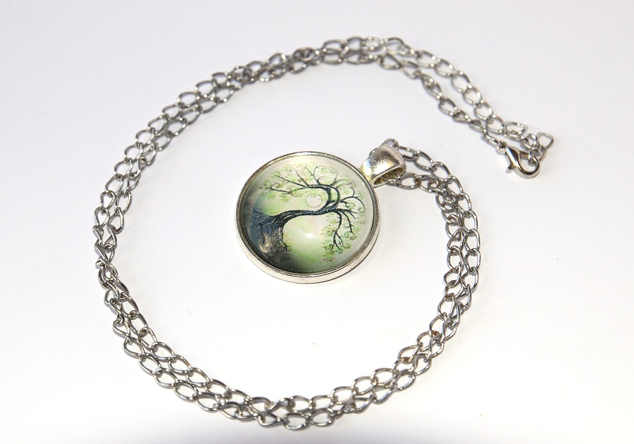 Řetízek Fashion Jewerly - Amulet Strom života, Rodinné kořeny, Green Life, Tree 2531