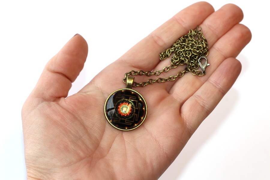 Řetízek Fashion Jewerly - Amulet Posvátná geometrie, Květ života, Merkaba, Vesmírné vědomí 2535