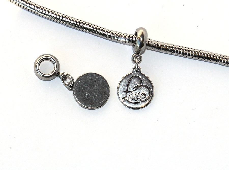 Korálek nerezový Fashion Jewerly - Přívěsek Láska, Love, Srdce plné štěstí 2585