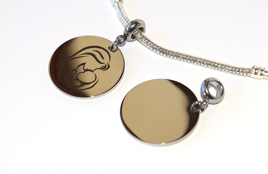 Korálek nerezový Fashion Jewerly - Přívěsek Matka s miminkem, Mateřská láska, Spojení dvou duší 2591