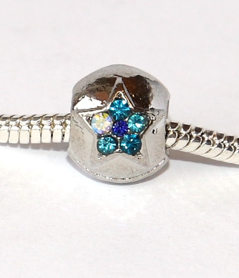 Korálek na náramek Fashion Jewerly - Modrá hvězda pro princeznu, Blue star 2631