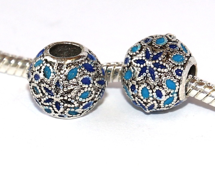 Korálek na náramek Fashion Jewerly - Modrá hvězda pro princeznu, Hvězdná obloha, Slzy, Blue star 2633