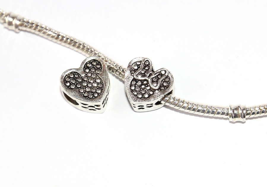 Korálek na náramek Fashion Jewerly - Myška s mašličkou, Mickey Love Minnie, Happy mouse 2647