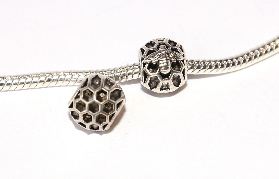Korálek na náramek Fashion Jewerly - Včela, Úl, Med, Včelí královna 2652